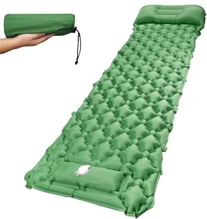 GaRcan Inflatable Sleeping Mattress Camping Mattress Self-Inflating, Portable Sleeping Pad, Waterproof and Moisture-Proof Roll Mats, Self-Inflating Camping Mat with Built-in Inflatable Pillo