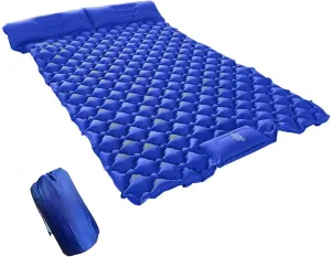 GaRcan Inflatable Sleeping Mattress Double Camping Mat with Pillow, Waterproof and Moisture-Proof Roll Mats, Sleeping Pad with Built-in Air Pump, Ultralight and Small Pack Size, for Backp