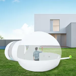 Garden Dome Bubble Tent - 9.5FT Inflatable Bubble Camping Tent,Pop Up Bubble Tent with 6.6ft Channel and 350W Air Blower for DIY Outdoor Family Backyard Camping Stargazing