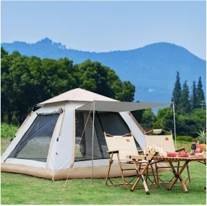 Garden Tent 4 People Double Doors and Four Windows, Tent Canopy Sturdy and Practical Waterproof Tents for Camping for Family Camping,Hiking Party
