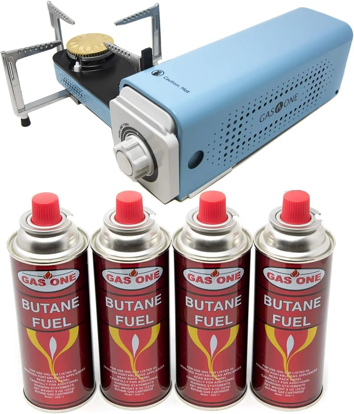 Gas One GS-8300 - Camp Stove Compact Butane Stove with Carrying Case - Foldable Portable Stove