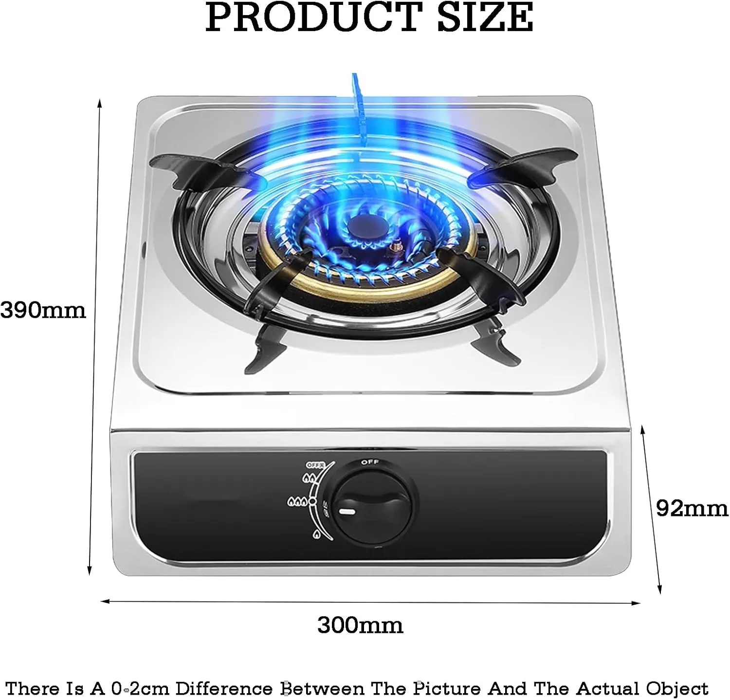 Gas Stove Portable Outdoor for Camping,Table Top Cooker Single Burner Gas Hob,for Caravan Home Kitchen Garden Catering(NG)