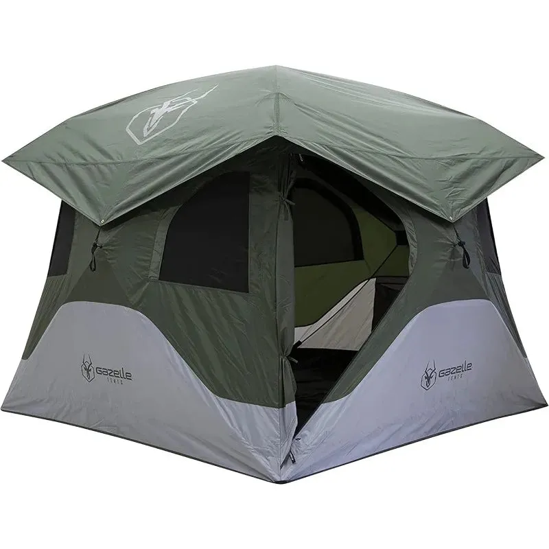 Gazelle T4 Hub Tent 4 Person Waterproof UV Resistant with Removable Floor & 90 Second Setup