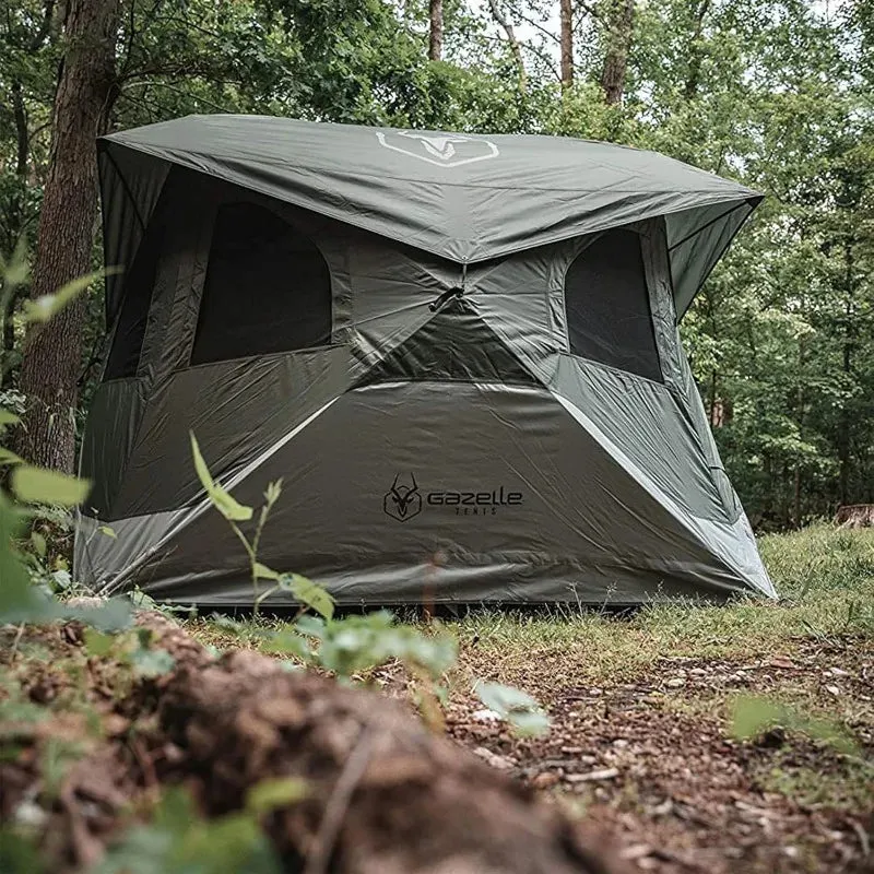 Gazelle T4 Hub Tent 4 Person Waterproof UV Resistant with Removable Floor & 90 Second Setup