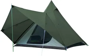 GeRRiT 4 Person Tent for Camping Pyramid Teepee Tent Outdoor Portable Double Layers Tent for Outdoor Family Hiking Yurt Tent