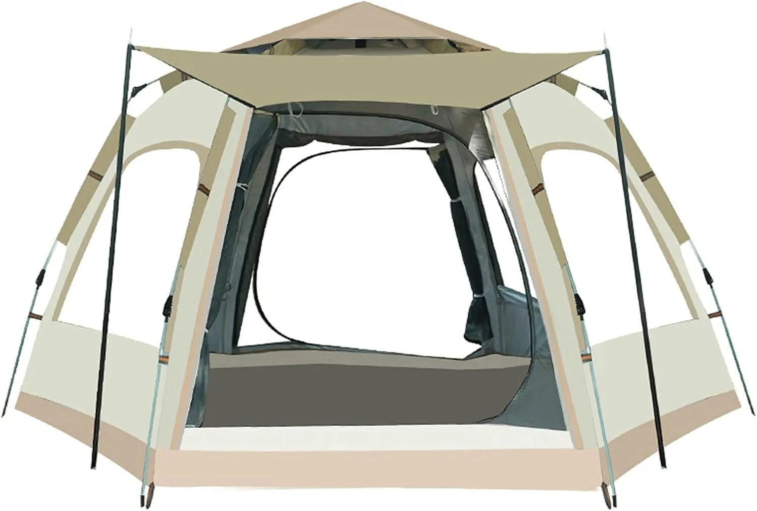 GERRIT Portable Camping Tent for 3-4/5-8 People, Simple Pop-up Tent, Waterproof, Windproof, UV Resistant Outdoor Camping (Size : S)