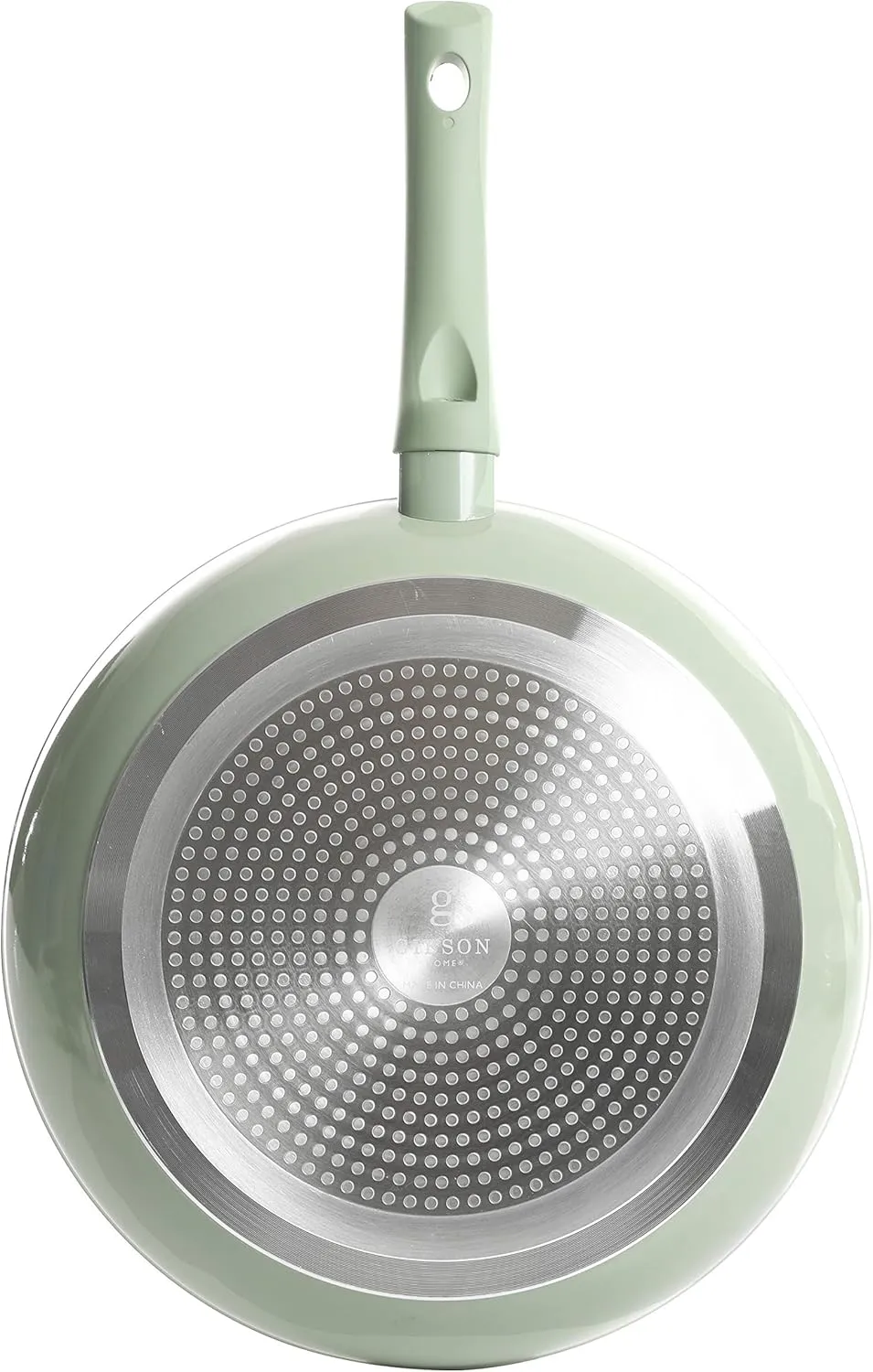 Gibson Home Plaza Café Forged Aluminum Healthy PFA-Free Ceramic Pots and Pans Cookware Set, 7-Piece Set, Mint Green