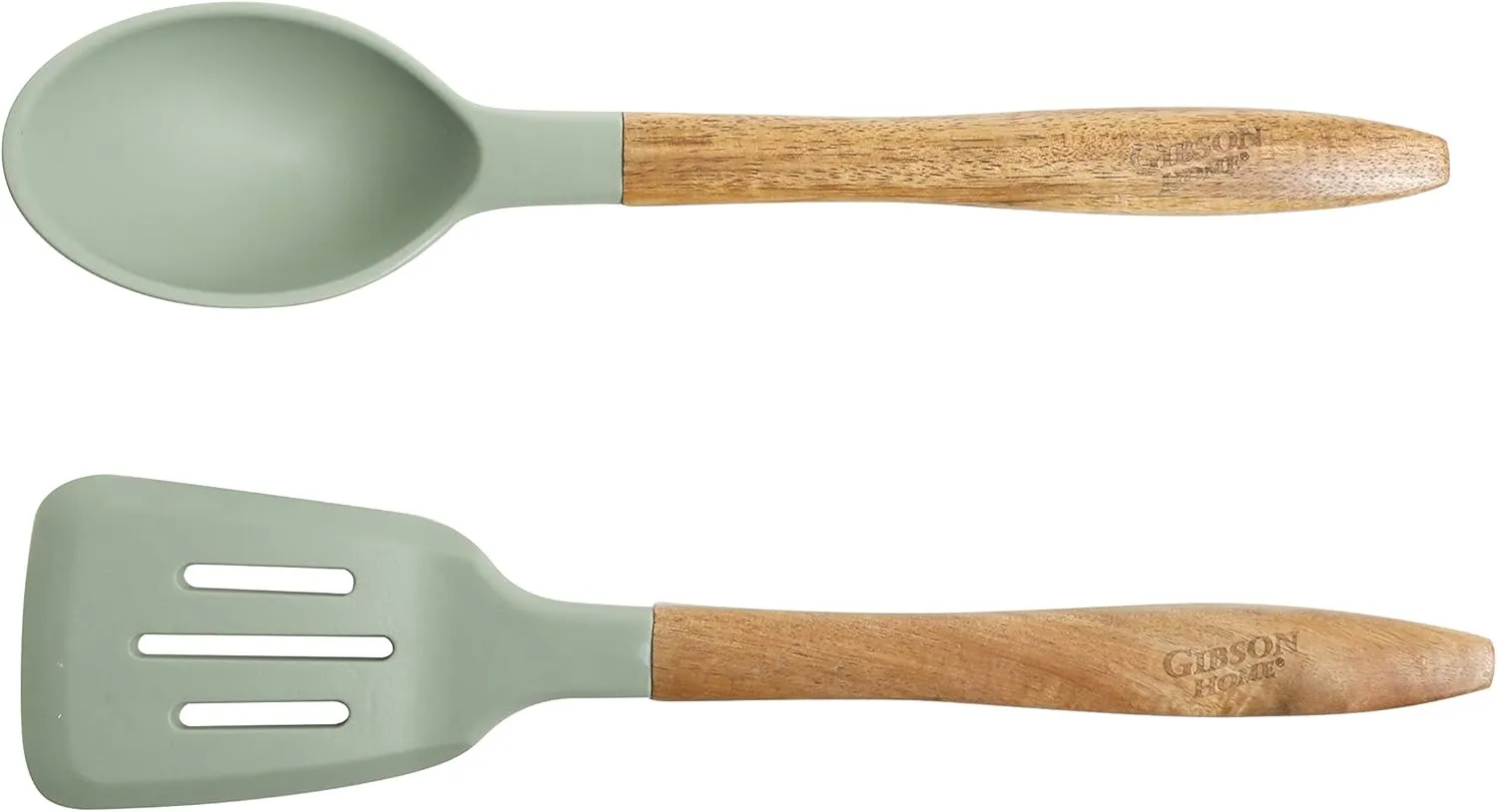 Gibson Home Plaza Café Forged Aluminum Healthy PFA-Free Ceramic Pots and Pans Cookware Set, 7-Piece Set, Mint Green