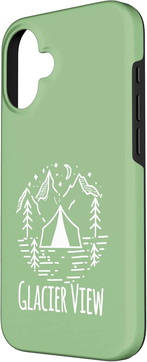 Glacier View Camping Campground Rustic Tent Mountains Forest Case for iPhone 16