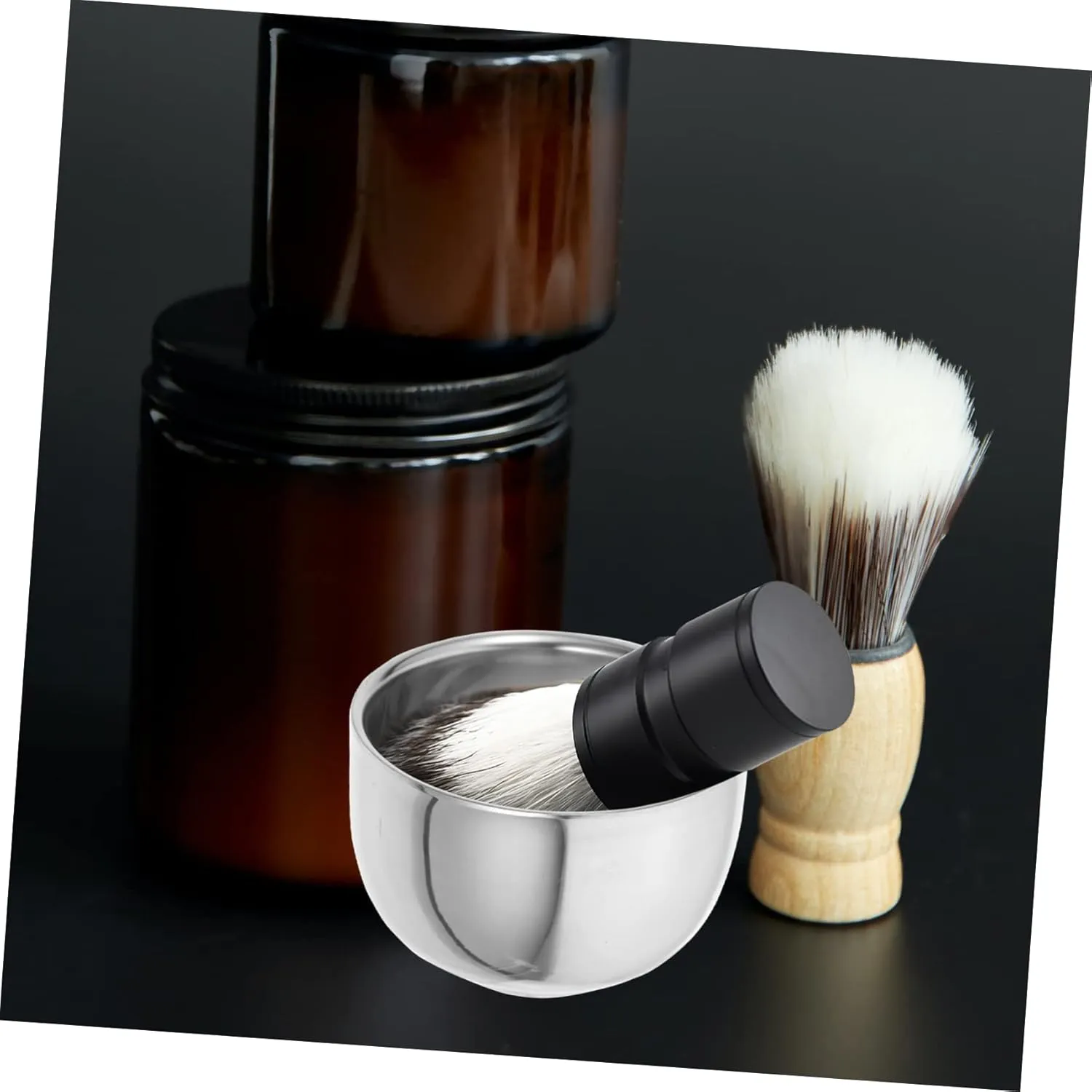 GLEAVI 3pcs Shaving Cup for Men Aluminum Shaving Bowl Shave Set High-grade Material Stable Base Perfect Present