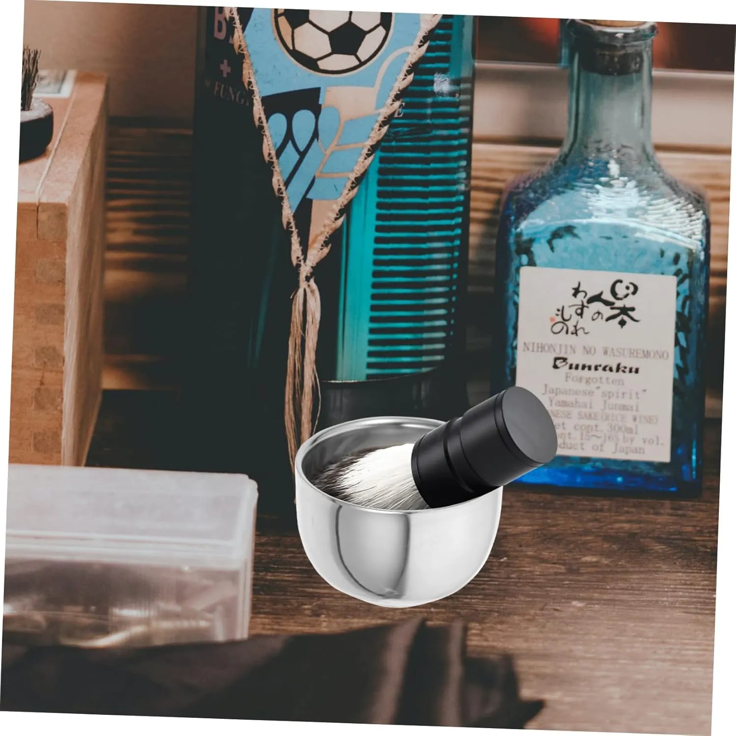 GLEAVI 3pcs Shaving Cup for Men Aluminum Shaving Bowl Shave Set High-grade Material Stable Base Perfect Present
