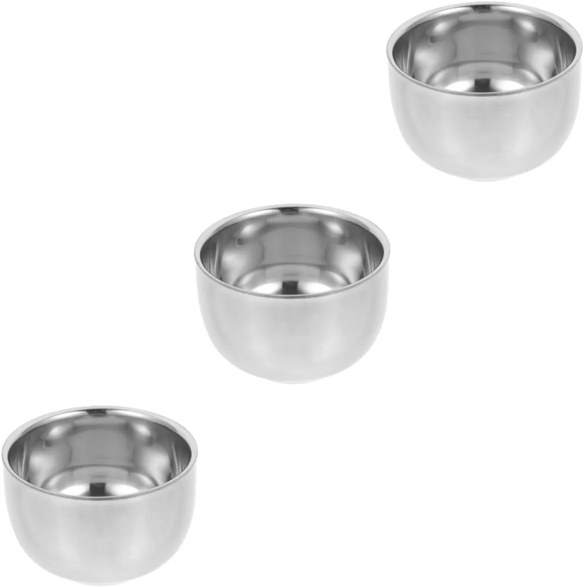 GLEAVI 3pcs Shaving Cup for Men Aluminum Shaving Bowl Shave Set High-grade Material Stable Base Perfect Present