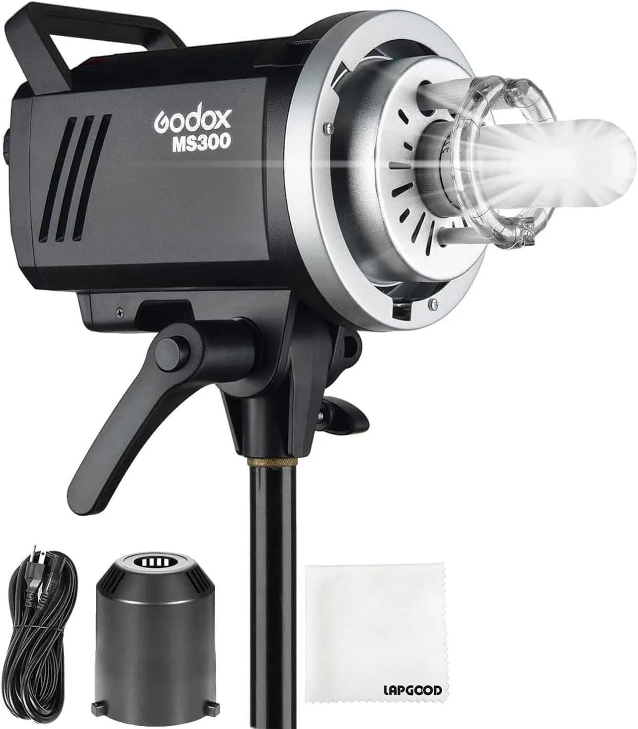 Godox MS300 Compact Studio Flash 300W 2.4G Wireless Monolight with 150W Modeling Lamp,Outstanding Power Output Stability,Anti-Preflash,Bowens Mount,5600±200K CCT,0.1～1.8S Recycle Time