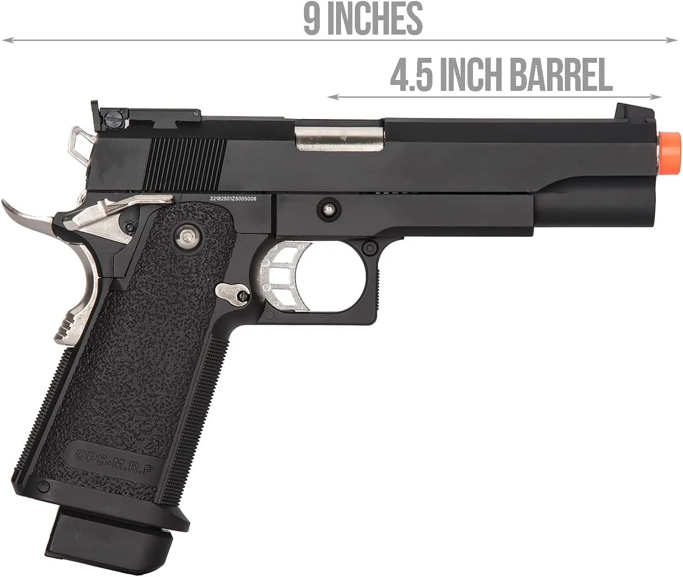 Golden Eagle Steel Airsoft Hand Gun Hi-Capa 1911 Airsoft Pistol with 6mm BBS and Speed Loader