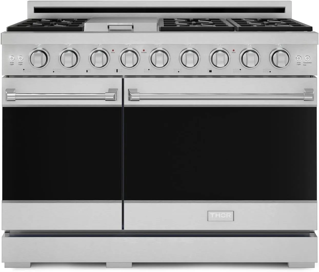 Gordon Ramsay by THOR Kitchen 48 Inch Professional Gas Range with Double Oven in Stainless Steel