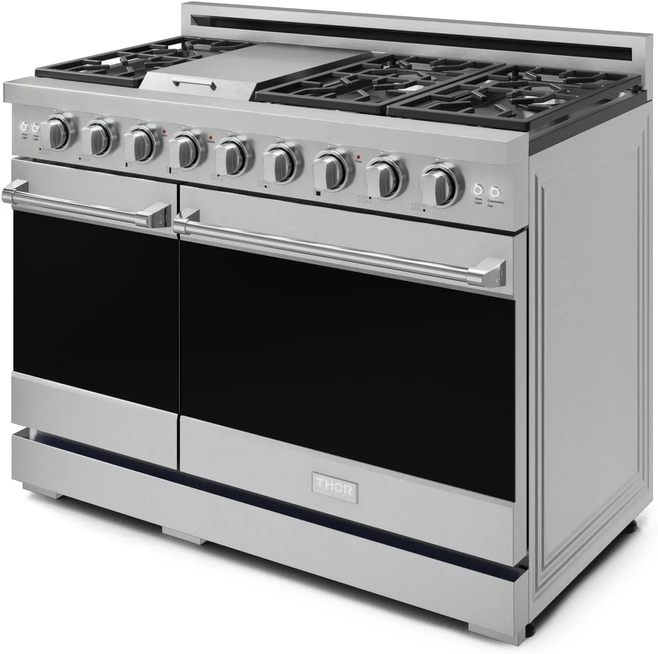 Gordon Ramsay by THOR Kitchen 48 Inch Professional Gas Range with Double Oven in Stainless Steel