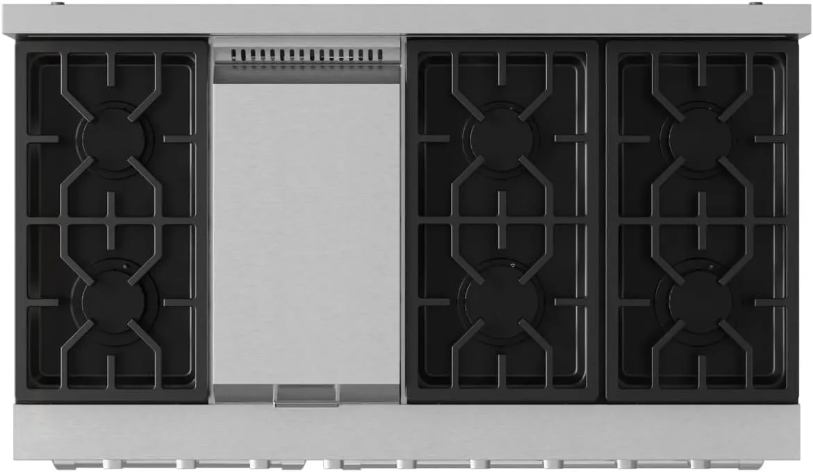 Gordon Ramsay by THOR Kitchen 48 Inch Professional Gas Range with Double Oven in Stainless Steel