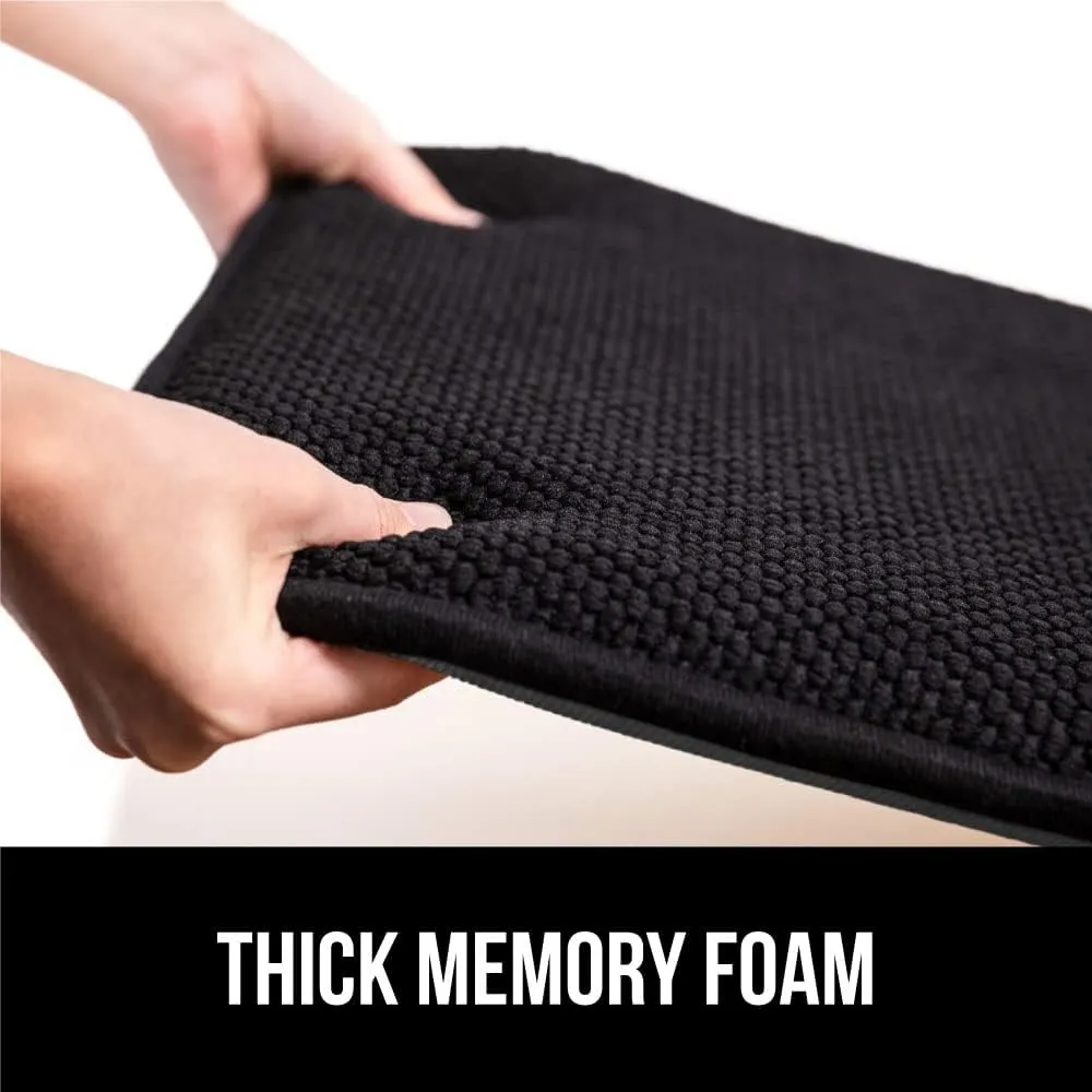 GORILLA GRIP Slip Resistant Chair Cushions, No Ties Required, Memory Foam Pads for Dining Room, Kitchen Table, Office, Rocking Chairs, Plush Seat Cover Cushion Pad, Home Decor, Set of 4 16x16, Black