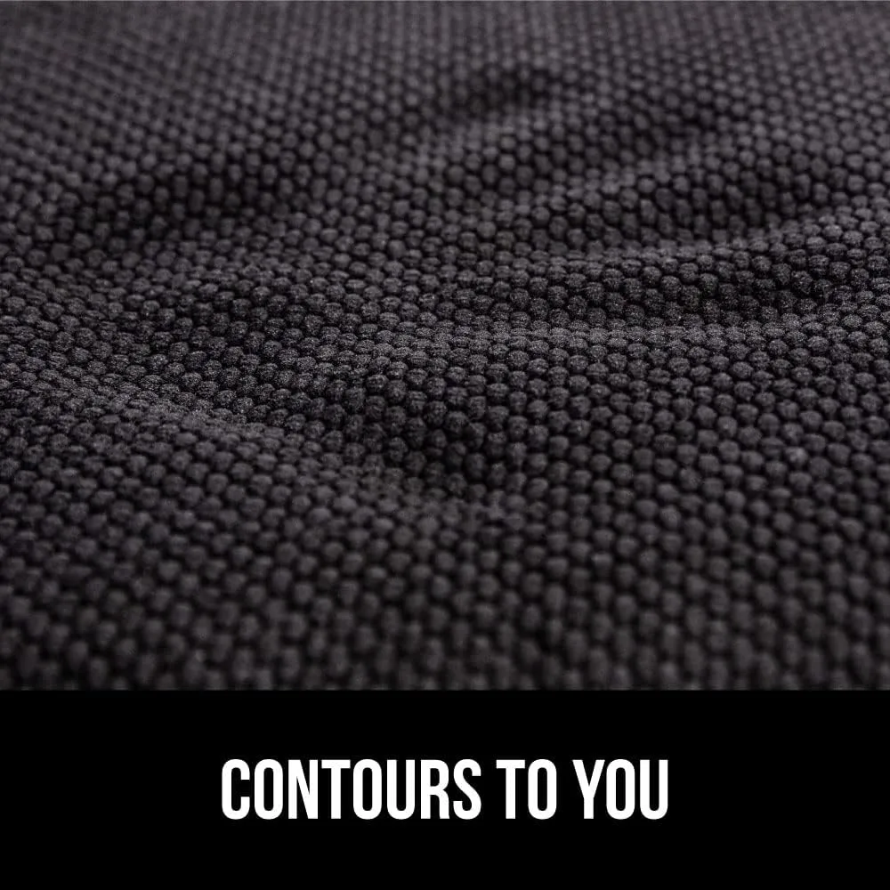 GORILLA GRIP Slip Resistant Chair Cushions, No Ties Required, Memory Foam Pads for Dining Room, Kitchen Table, Office, Rocking Chairs, Plush Seat Cover Cushion Pad, Home Decor, Set of 4 16x16, Black