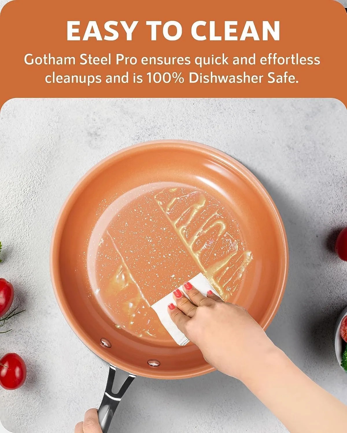 Gotham Steel Pro 20 Piece Pots & Pans Set | Hard Anodized Complete Cookware Set   Bakeware Set, Ultra Nonstick Ceramic Copper Coating, Chef Grade Quality, Metal Utensil Safe, Oven & Dishwasher Safe