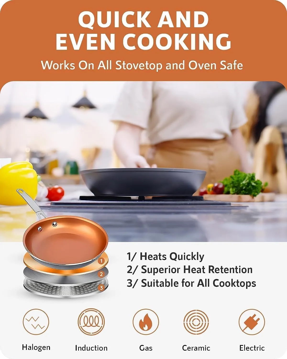 Gotham Steel Pro 20 Piece Pots & Pans Set | Hard Anodized Complete Cookware Set   Bakeware Set, Ultra Nonstick Ceramic Copper Coating, Chef Grade Quality, Metal Utensil Safe, Oven & Dishwasher Safe