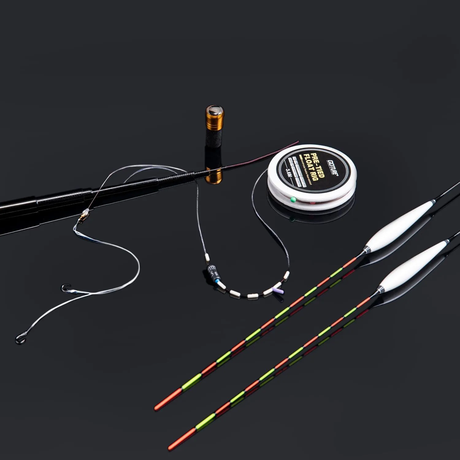 Goture Tenkara Fishing Rod Kit, Telescopic Portable Collapsible Bass Crappie Catfish Rod, 30T Carbon Fiber Inshore Stream Trout Pole, Seeker Series Fishing Pole 12 14.4 18 20.3 22.7 FT with Tip Set
