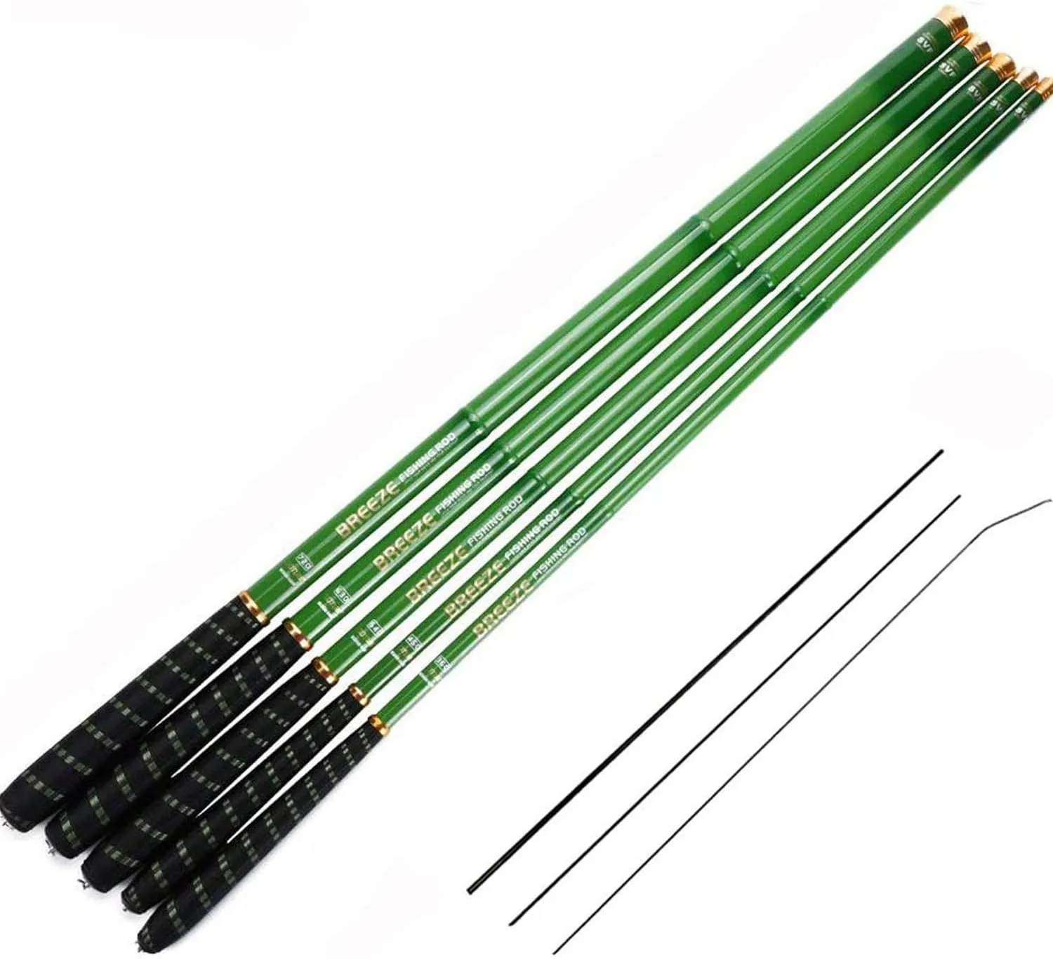 Goture//Telescopic Tenkara Fishing Rod//Ultralight Travel Fishing Rod,Portable Collapsible Bass Crappie Rod,1 Piece Carbon Fiber Inshore Stream Trout Pole 10 12 15 18 21 24 Free Tip Set(Top 3 Segment)