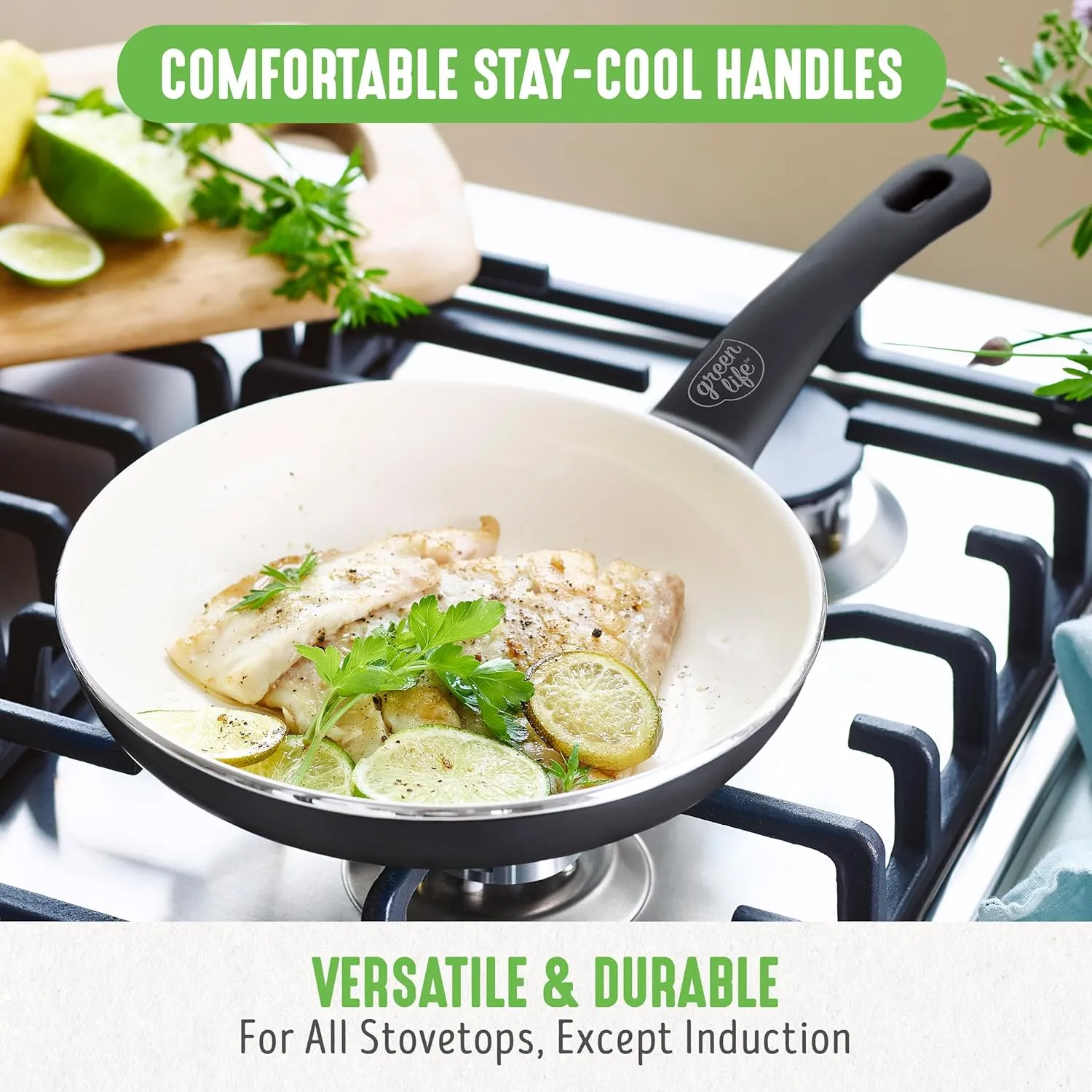 GreenLife Soft Grip Healthy Ceramic Nonstick 23 Piece Kitchen Cookware Pots and Frying Sauce Saute Pans Set with Kitchen Utensils, PFAS-Free, Dishwasher Safe, Black