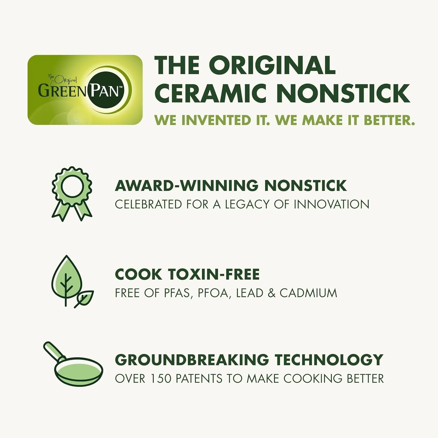 GreenPan Reserve Hard Anodized Healthy Ceramic Nonstick 10" and 12" Frying Pan Skillet Set, Gold Handle, PFAS-Free, Dishwasher Safe, Oven Safe, Julep Green