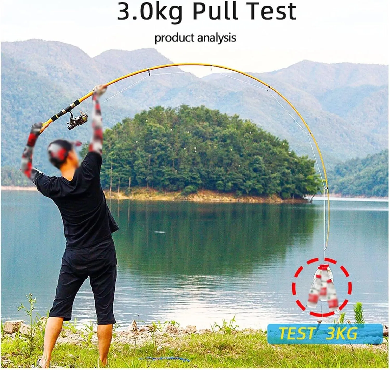 GRFIT Fishing Rod Feeder Telescopic Fishing Rod, Hard FRP Carbon Fiber, Portable Swivel Pole for Carp, Sea Boat Travel Portable Fishing Rod