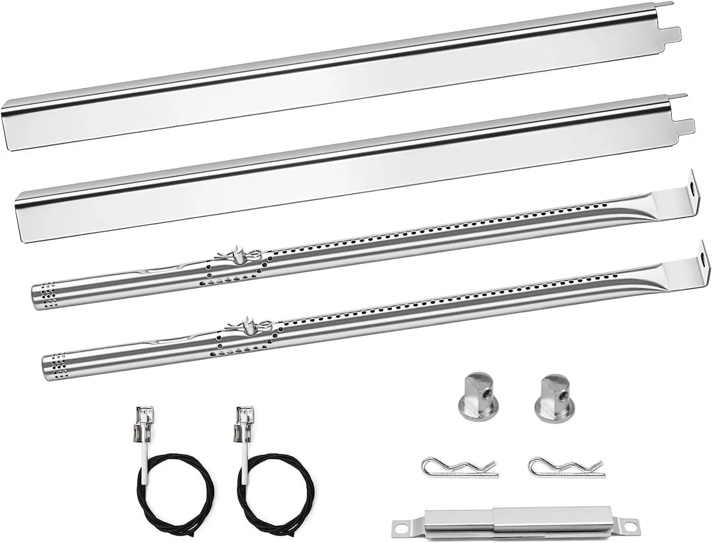 Grill Burners Replacement for Charbroil Performance 2 Burner 463660021 463660421, G325-0002-W1 Heat Plates for Char-broil 463630021 463654022 463655621 463655421, Crossover Tube & Igniter Grill Parts