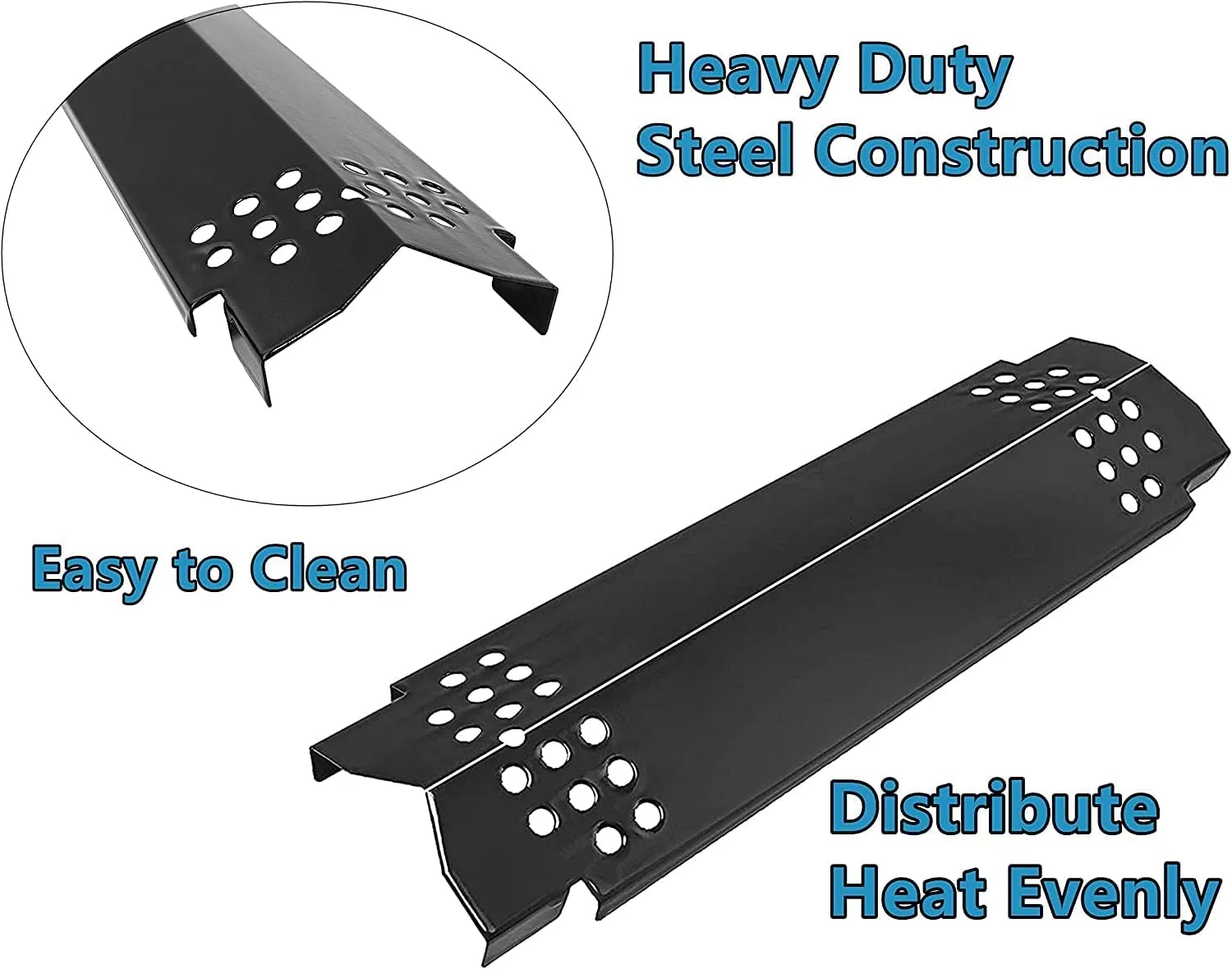 Grill Heat Plates and Burner Tubes-Replacement Parts for Home Depot Nexgrill 720-0830H,5 Burner 720-0888,720-0888N,720-0882S,6 Burner 720-0898 Gas Grill(6 Pack)