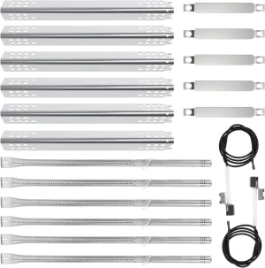 Grill Part Kit for Charbroil Performance 6 Burner Grills 463238218 463244819 463276517 463276617, Replacement for Char-broil 2/4/5 Burner Grills, Heat Plates, Burners, Crossover Tube, Ignition