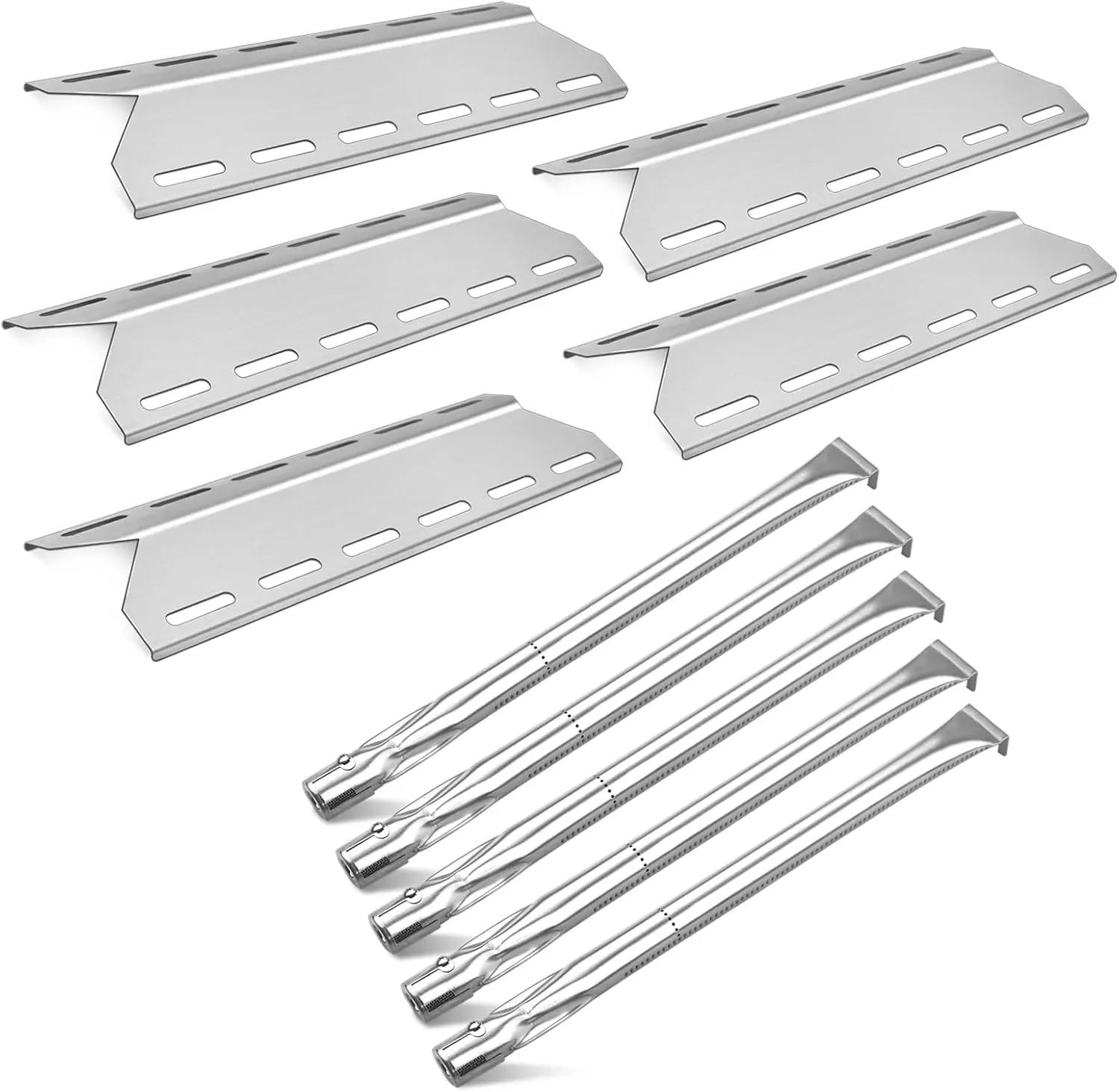 Grill Replacement Parts for Charmglow 720-0234 720-0289, Nexgrill 720-0033 720-0234, Member's Mark 720-0584, Kirkland 720-0025, Sams 720-0584A, Heat Plates and Burner Tubes 5 Burner Grill