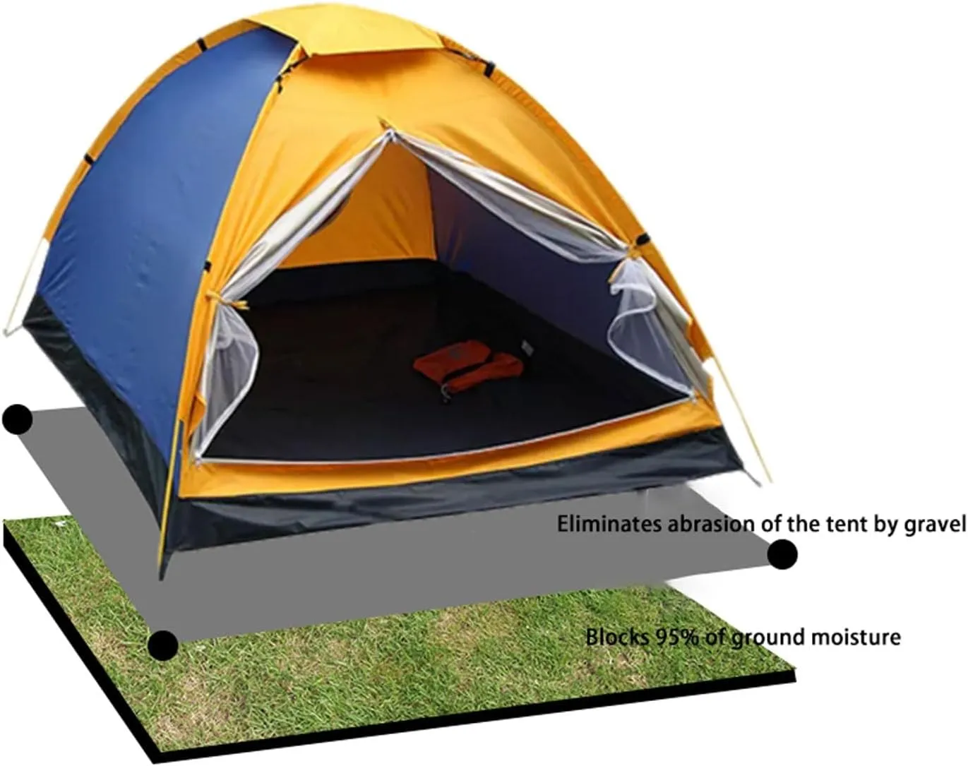 Ground Mat Camping Aluminum Mat 200 X 200 cm Double-Sided Foam Insulating y Aislante Thermal Waterproof Foldable Sleeping Mat Tent Pad Ultralight Floor Mat