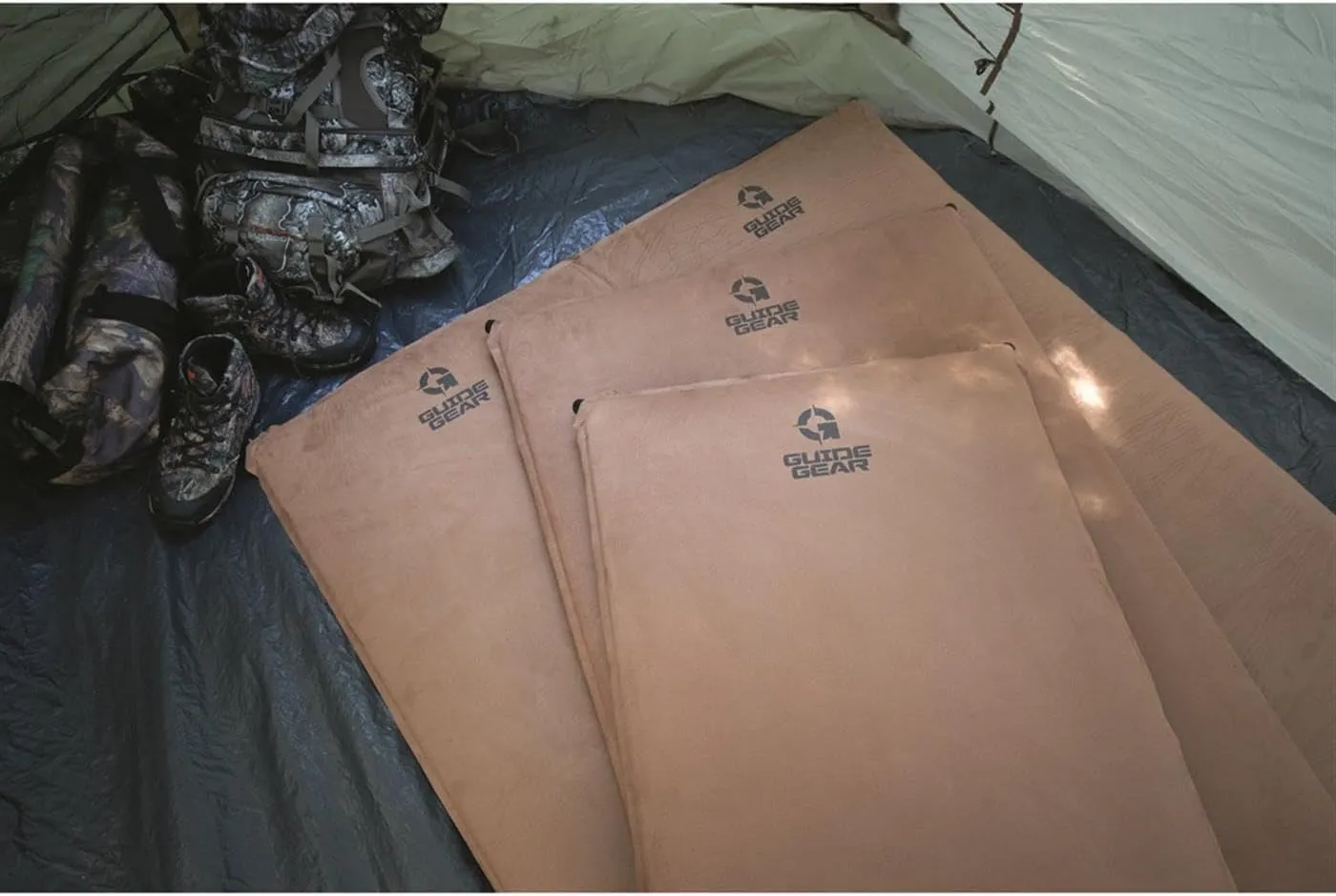 Guide Gear Self Inflating Sleeping Pad Single, 3-inch Foam Padding, Portable, Camping, Backpacking, Hunting, Tent Accessories