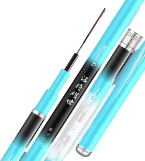 Hand Pole Fishing Rod Telescopic 12FT 13FT 15FT 16FT 18FT 19FT 21FT 24FT 27FT 30FT for Rivers Lakes Reservoirs Recreational Fishing Waters (Size : 5.7m/19FT)