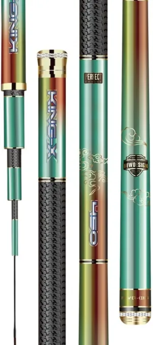 Hand Pole Fishing Rod Telescopic 2.7m 3.6m 3.9m 4.5m 4.8m 5.4m 5.7m 6m 6.3m 7.2m 8.1m 9.0m, Carbon Fiber Spinning Fishing Rod for Rivers Lakes Reservoirs Recreational Fishing Waters