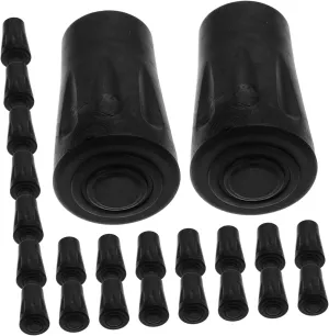 Happyyami 50pcs Anti-Slip Trekking Pole Covers Hiking Stick Protectors for Carbon Poles Shock-Absorbing Rubber Tips Indoor/Outdoor Use