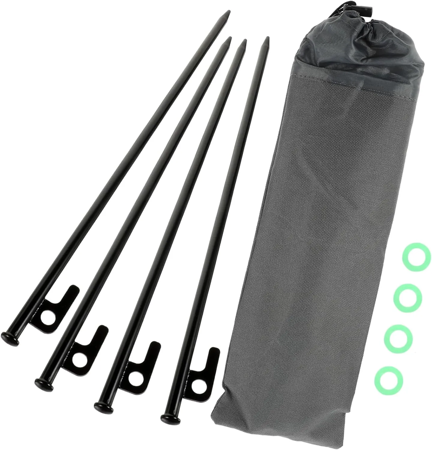 Happyyami Pc Set Windproof Canopy Floor Nails Heavy Duty Tent Stakes Ring for Outdoor Camping