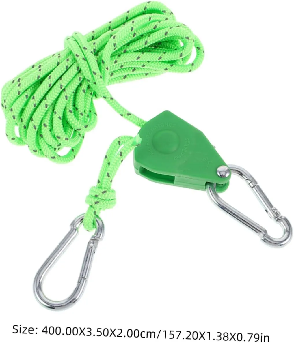 Happyyami Tent Windproof Carabiner Camping Cord with Hook Adjustable Rope Tarp Tie Downs Camping Tent Rope