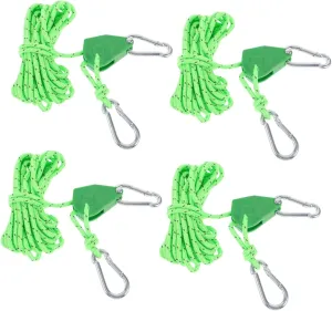 Happyyami Tent Windproof Carabiner Camping Cord with Hook Adjustable Rope Tarp Tie Downs Camping Tent Rope