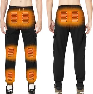 Heated Pants for Men Work Rechargeable Heating Pant Hunting Winter Snow Sweatpants Heated Clothes Fleece Insulated Camo