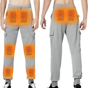 Heated Pants for Men Work Rechargeable Heating Pant Hunting Winter Snow Sweatpants Heated Clothes Fleece Insulated Camo