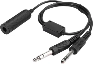 Helicopter to General Aviation Headset Adapter Cable - David Clark AVCOMM, U 174