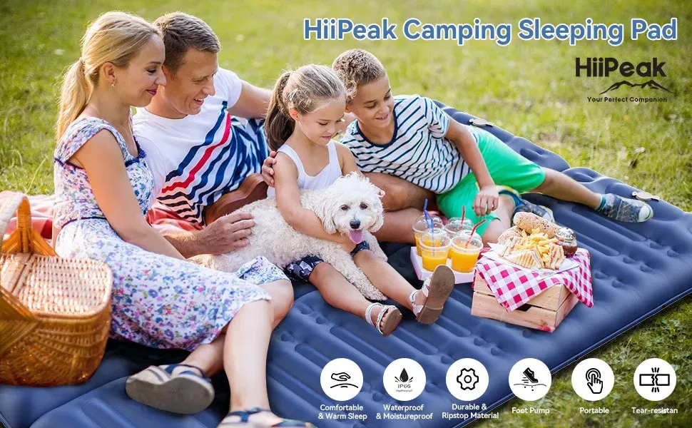 HiiPeak Ultralight Camping Sleeping Pad with Built-In Foot Pump & Pillow