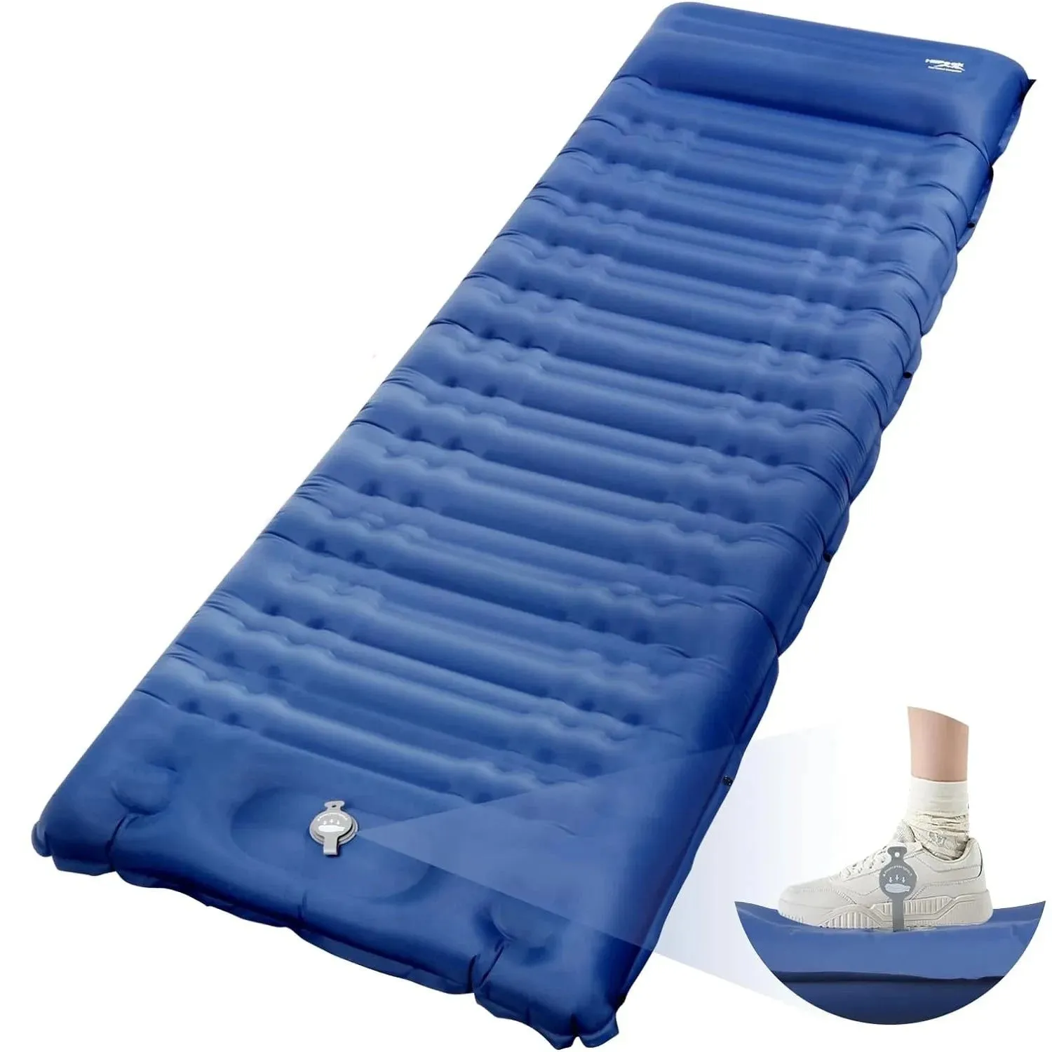 HiiPeak Ultralight Camping Sleeping Pad with Built-In Foot Pump & Pillow