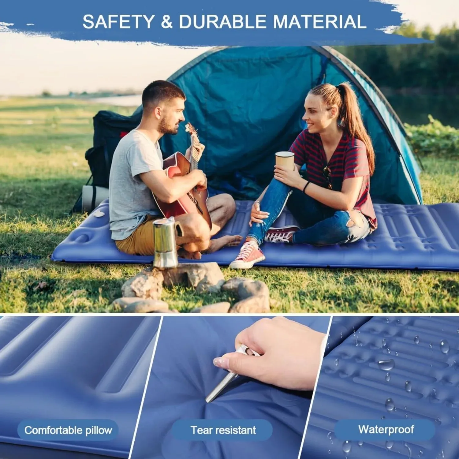 HiiPeak Ultralight Camping Sleeping Pad with Built-In Foot Pump & Pillow