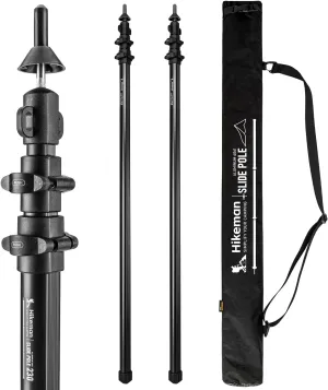 HIKEMAN Tarp Poles Tent Poles - Aluminium Camping Poles,Canopy Poles Awning Poles Adjustable Telescoping for Outdoor Camping Backpacking Awning