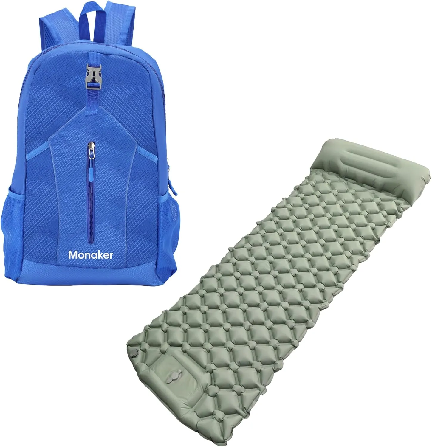 Hiking Backpack and Ultralight Inflatable Camping Sleeping Pad, Ideal for Hiking, Travel & Outdoor Adventures